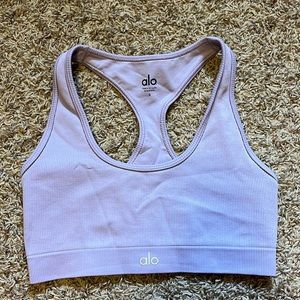 ALO yoga lavender sports bra